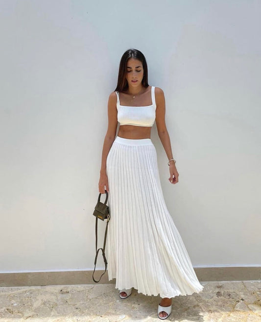 Pleated pearl set