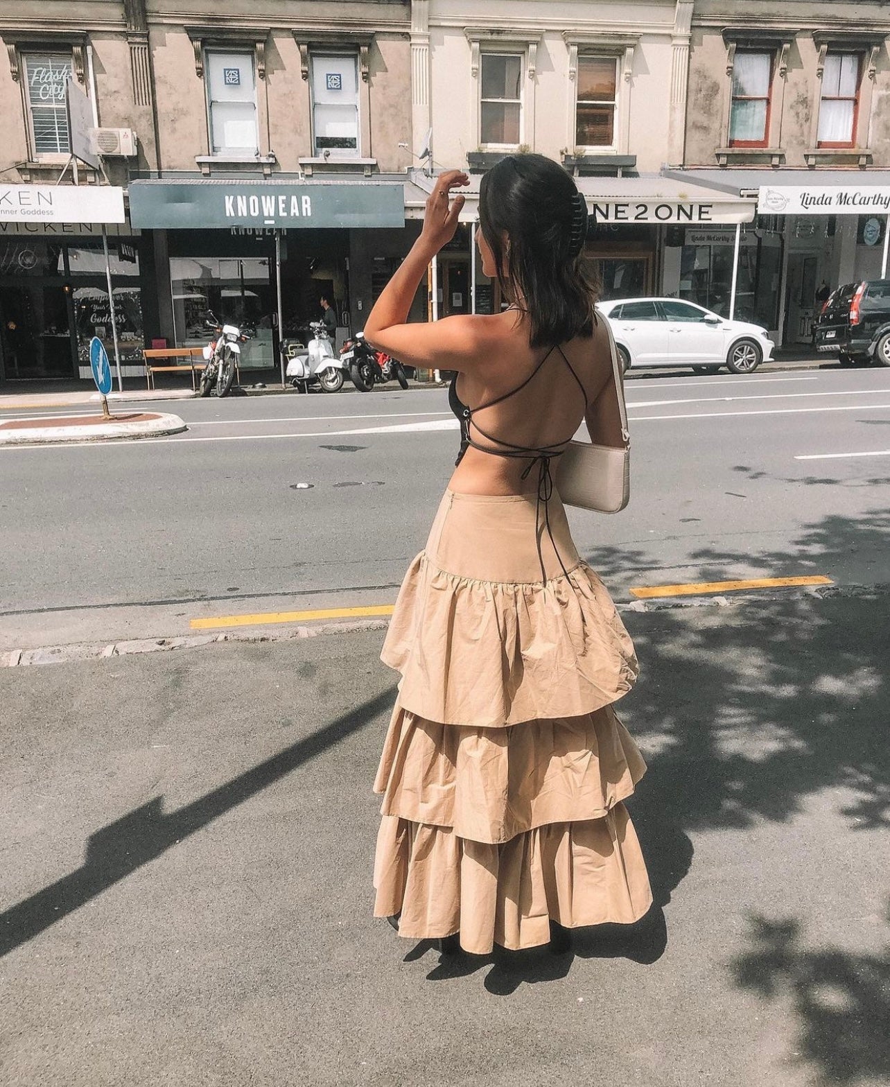 Beige Puff Skirt