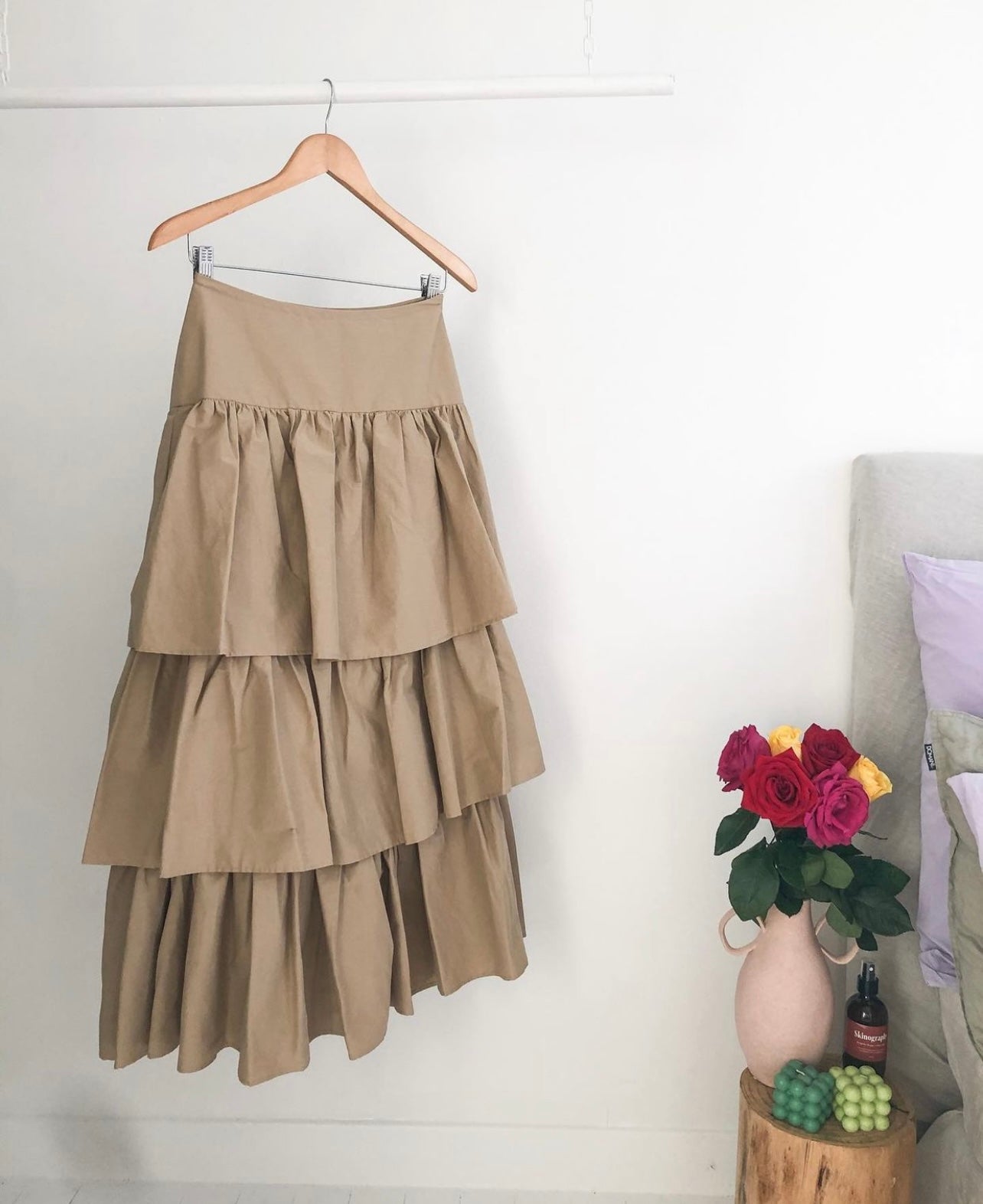 Beige Puff Skirt